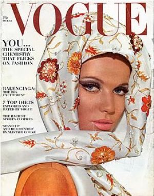 Vintage Vogue magazine covers - wah4mi0ae4yauslife.com - Vintage Vogue October 1964 - Veruschka.jpg